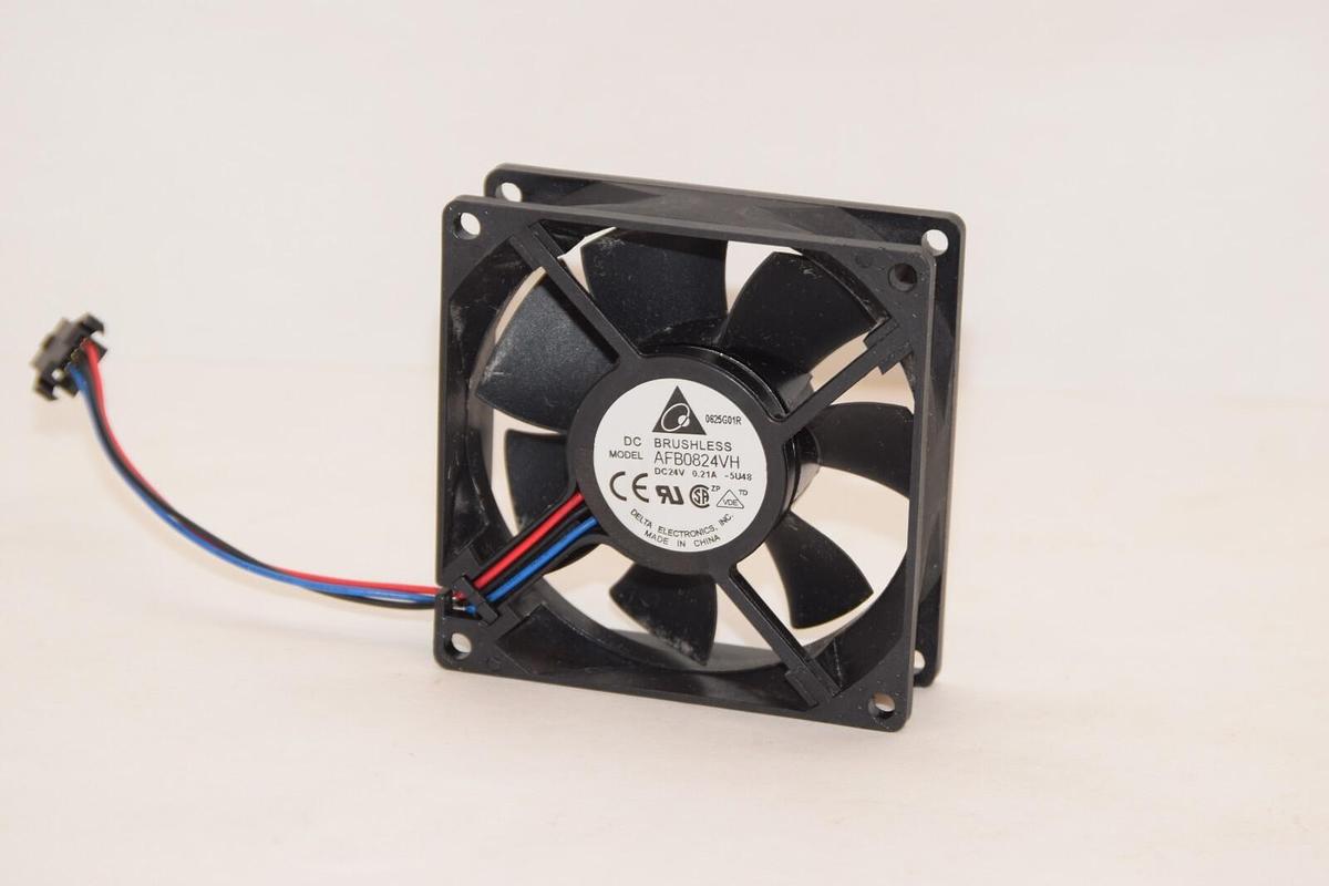 Used DELTA ELECTRONICS AFB0824VH 24Vdc 0.21A 2 Pin DC Brushless Cooling Fan