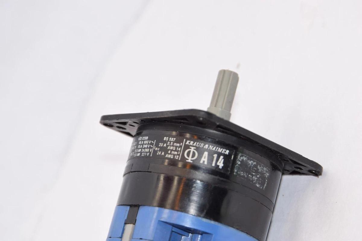 Used KRAUS & NAIMER CSA C22.2-14 16Amp 600V Rotary Switch *No knob*