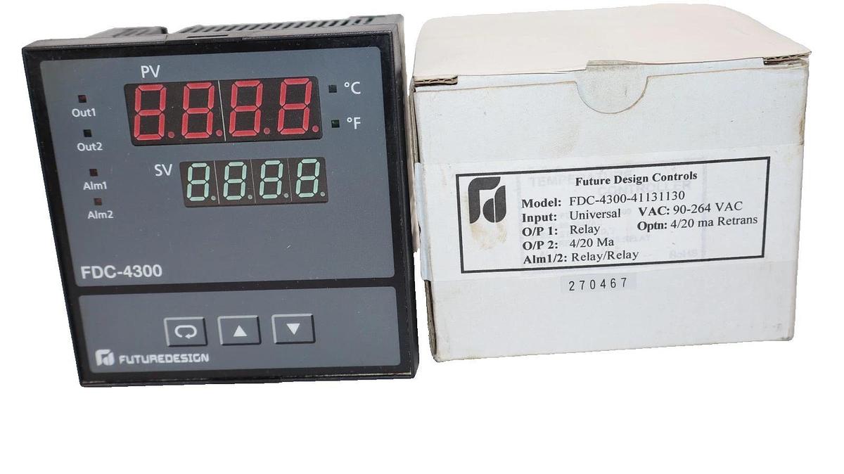 Future Design Controls FDC-4300-41131130 90-264Vac Temperature Controller (New)