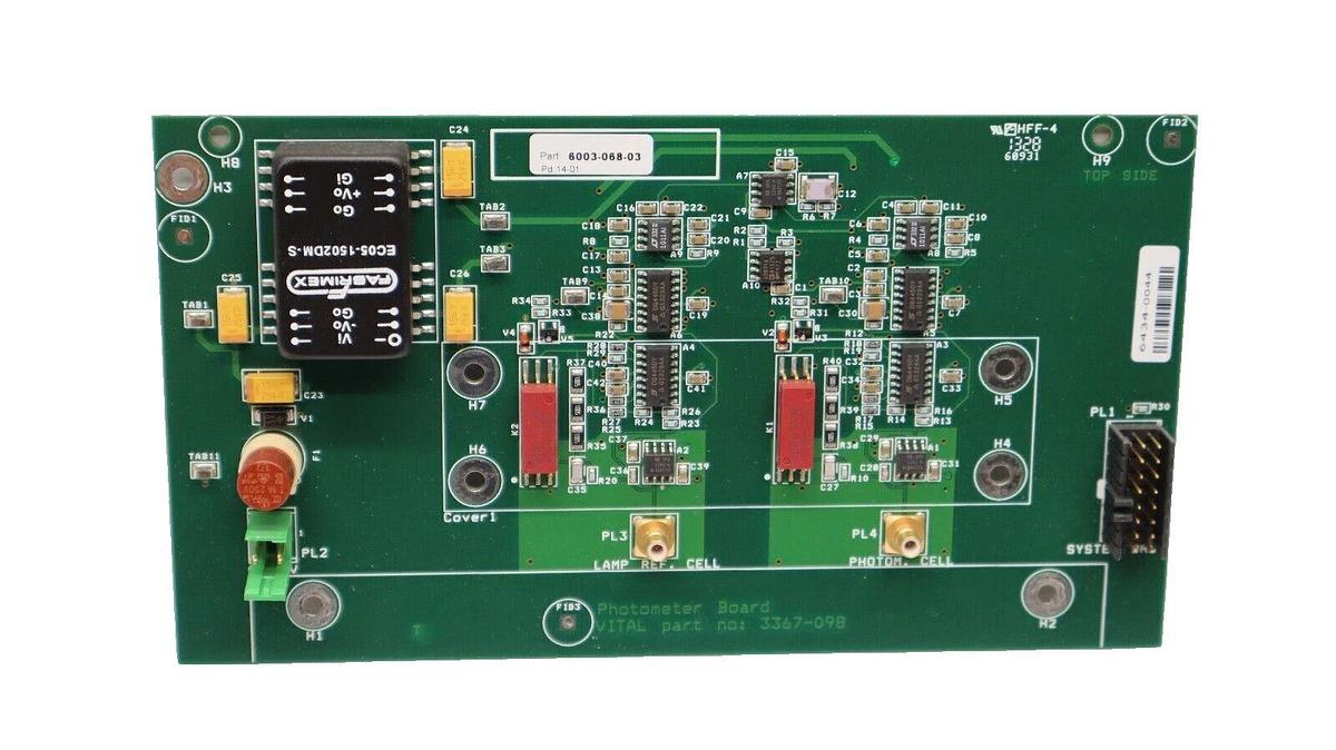 SIEMENS / VITAL SCIENTIFIC 6003-068-03 , 3367-098 Photometer Board / Card