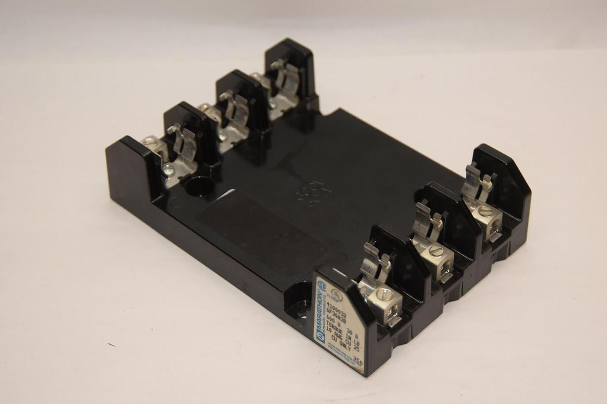 (NEW) MARATHON 4100032 6F30A3B 600V 30A 30 Amp Fuse Holder