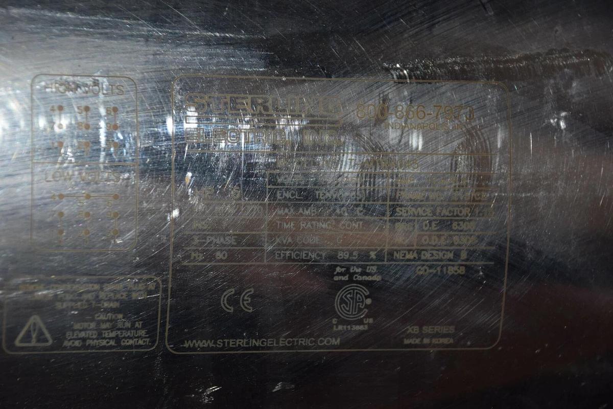(New) Sterling KB stainless steel motor T-MTR4045 5hp 1770rpm 230/460 3ph 215TCZ