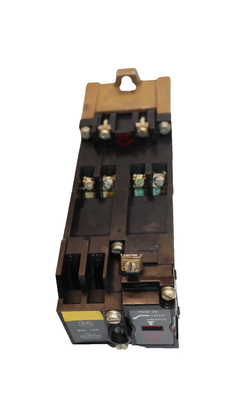 Used Allen Bradley Relay 700-PLLA1 Mechanical Latch Unit 700-P400A1 60A Coil: 120V