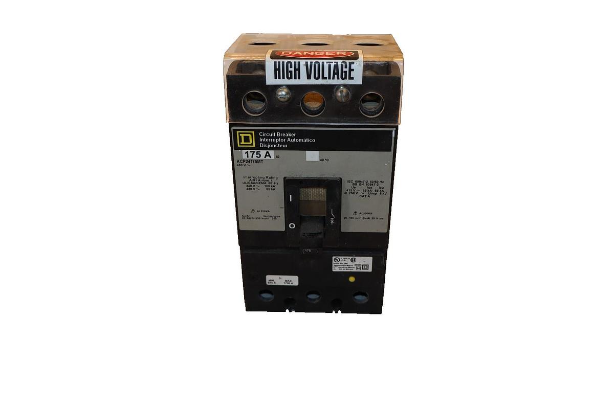 Used Square D 175A 175 Amp Circuit Breaker KCP24175MT 480V