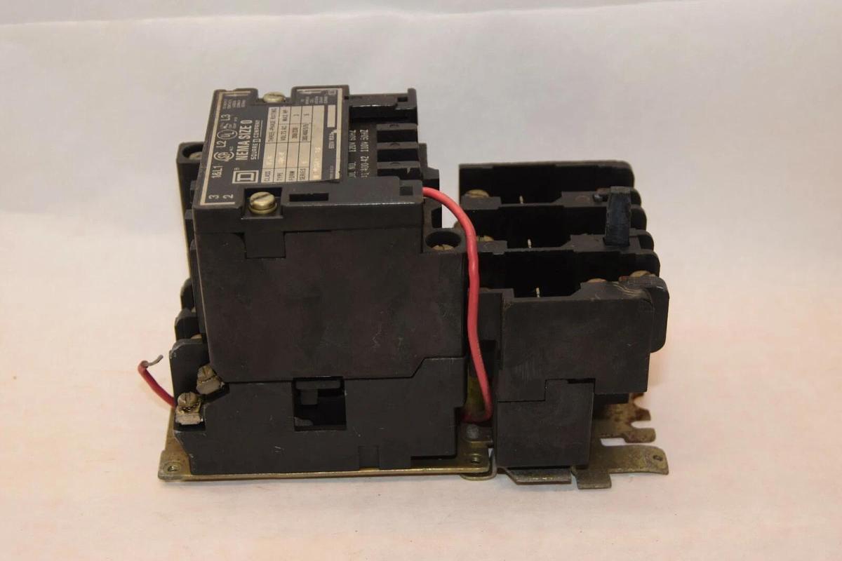 Used SQUARE D Starter 8536 SB0-2 SB02 SBO-2 SBO2 8536SB0-2 Size Sz 0 110/120v Coil