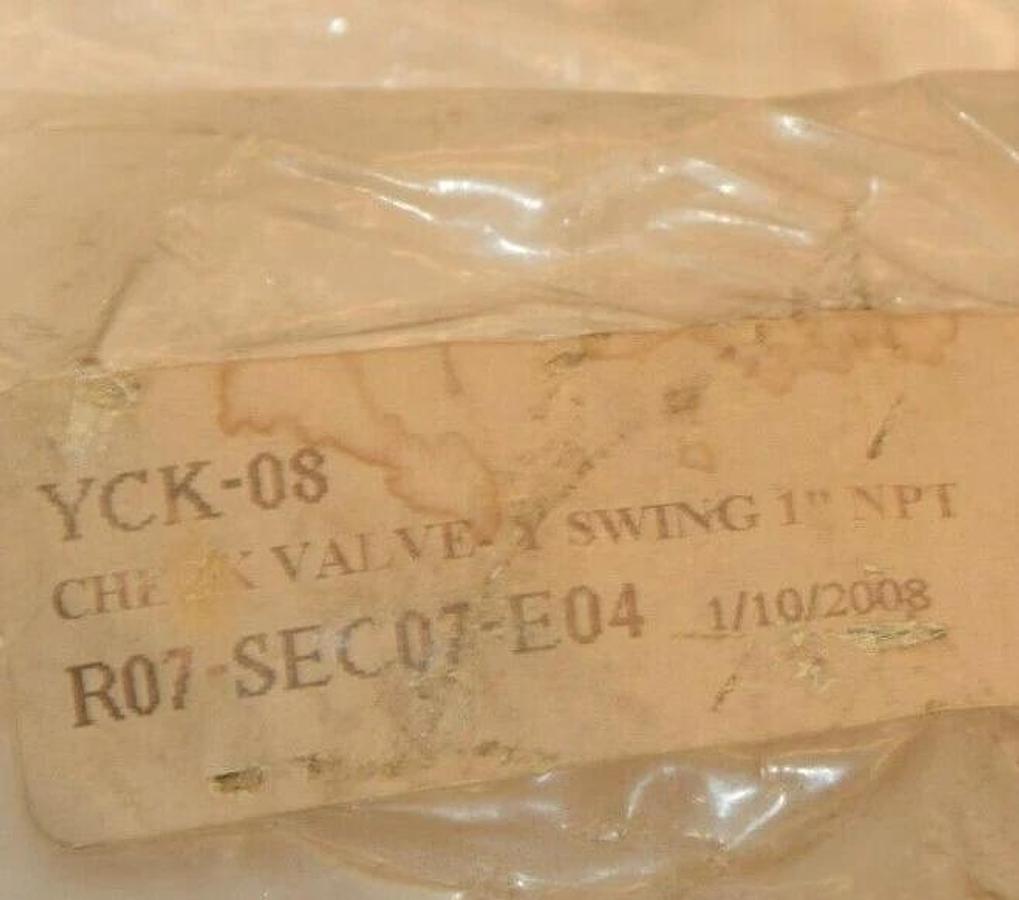 (NEW) WEBSTONE R07-SEC07-E04 YCK-08 1" Y Brass Swing Check Valve