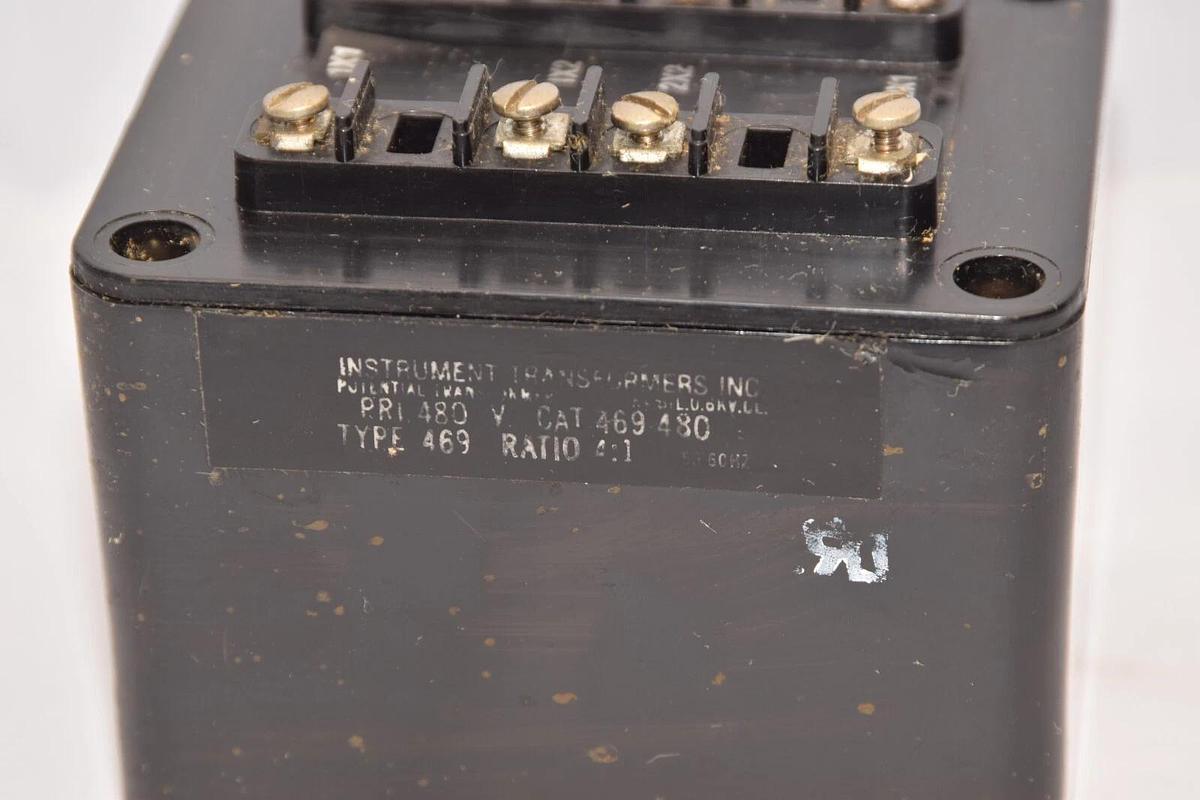 Used INSTRUMENT TRANSFORMER 469480 469-480 Ratio 4:1 Pri: 480V Potential Transformer