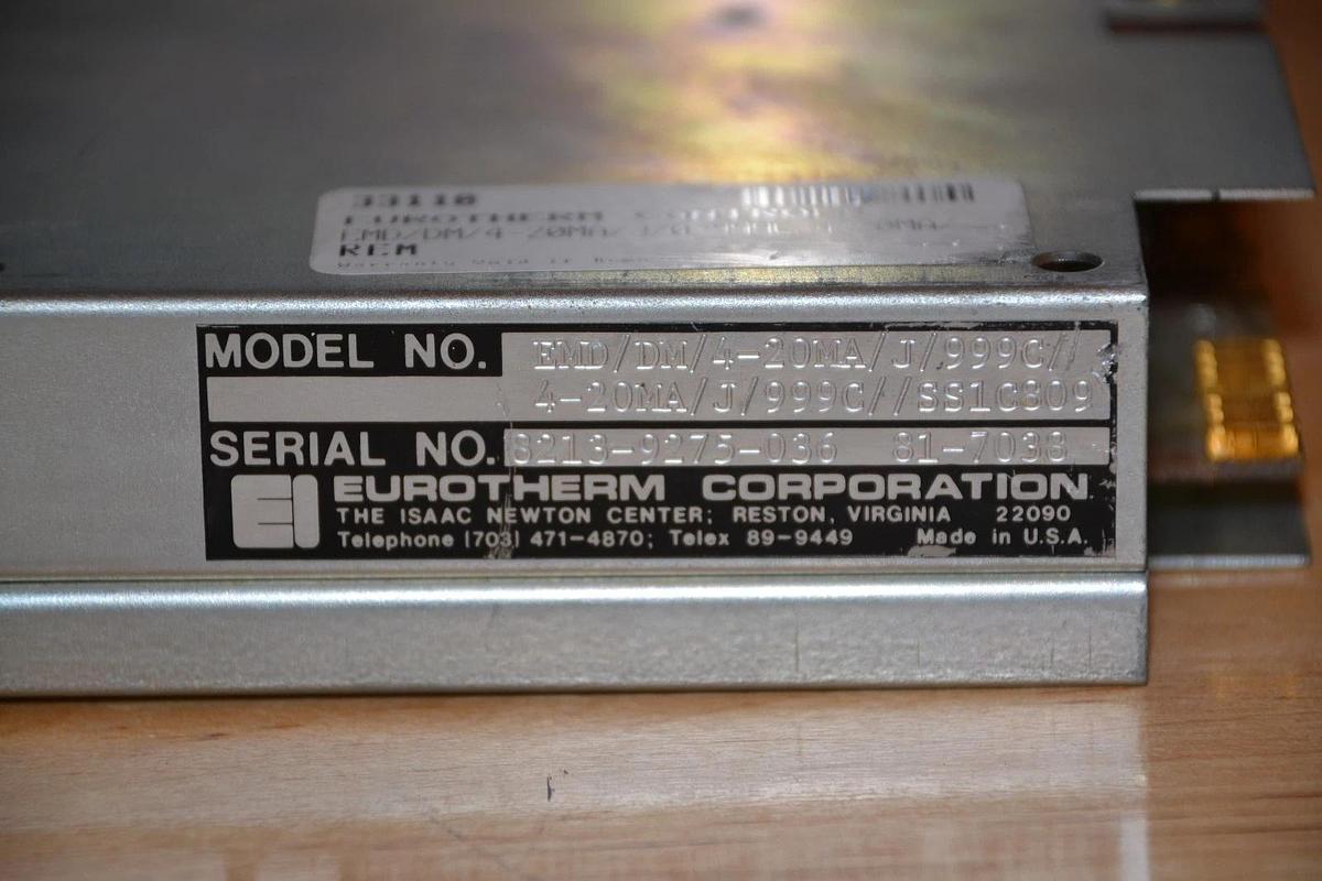 Used EUROTHERM CONTROLS EMD/DM/4-20MA/J/999C/4-20MA/J/999C  EMDDM420MAJ999C