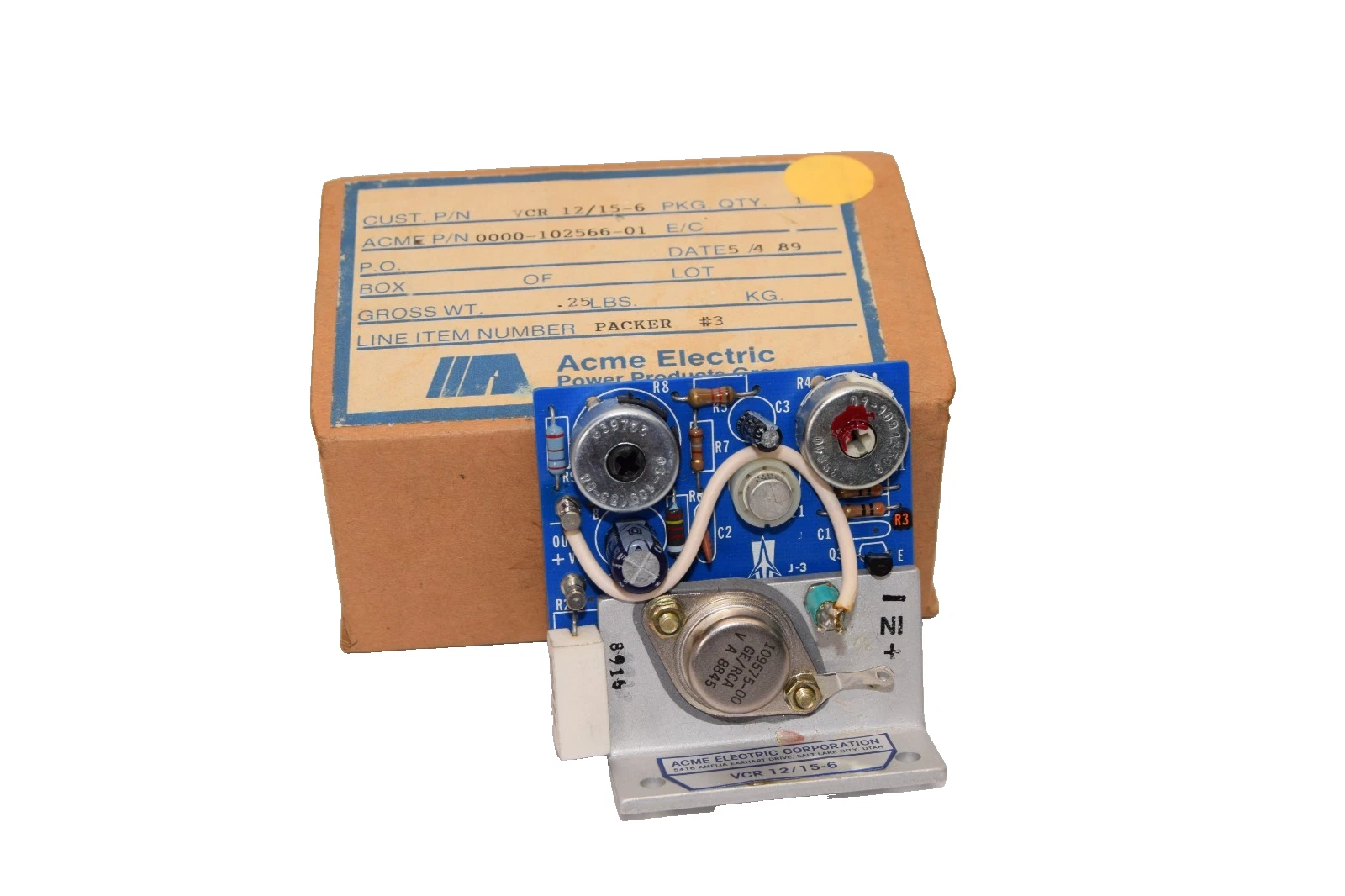 Acme Electric VCR 12/15-6 Power Supply (New)
