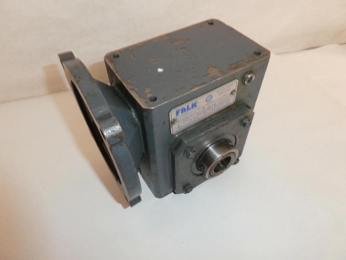 Used FALK 206WBQM1 15:1 Ratio 56 Motor Frame 1.58HP 1" / 5/8" Worm Gear Reducer