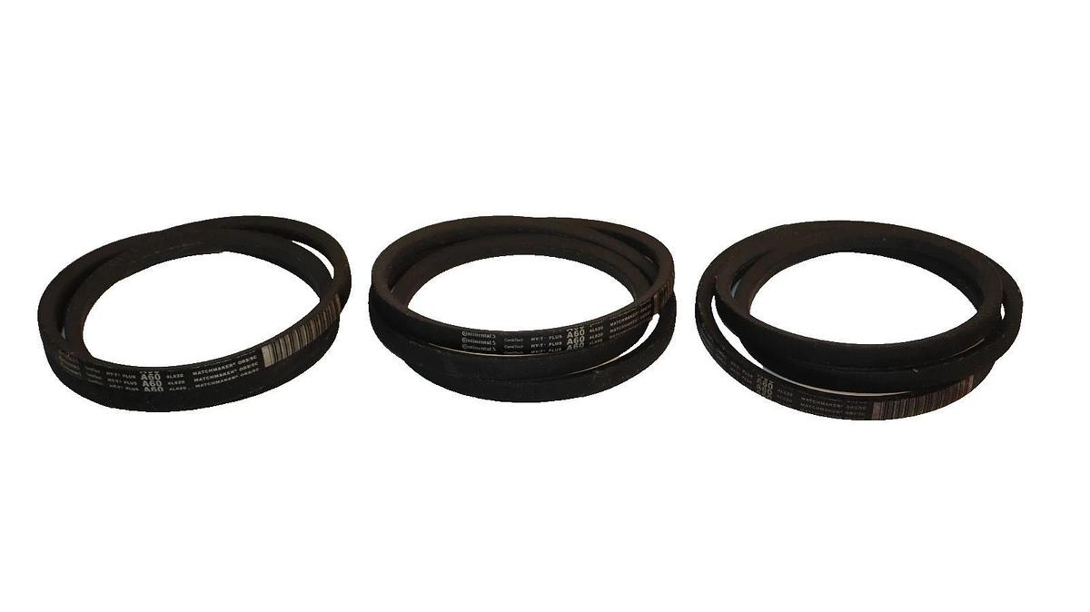 Continental V-Belt Belt A60 HY-T Plus 4L6620 Matchmaker A-60 (Lot of 3 - New)