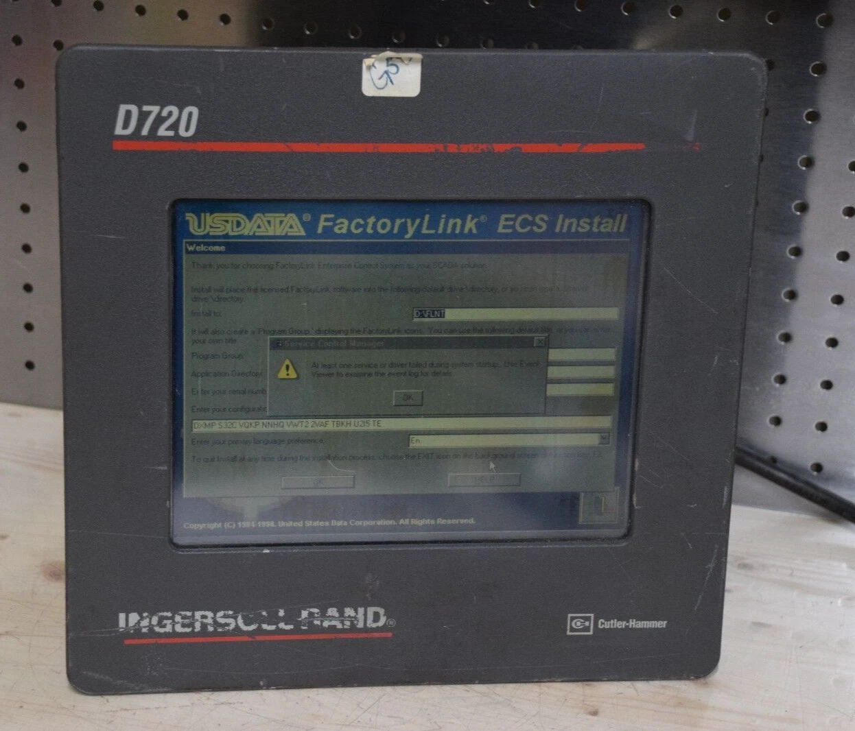 Used Cutler-Hammer D720 DS71205-01 Operator Interface Industrial PC