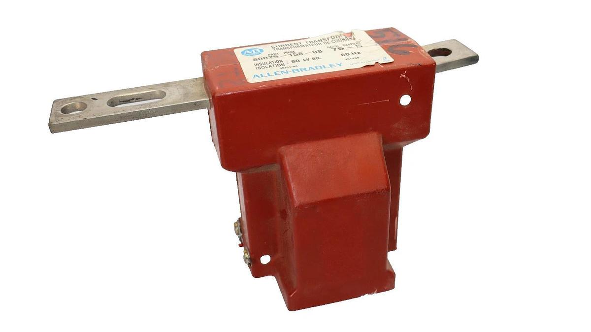 Used Allen Bradley 80025-158-08 , 8002515808 75:5 Ratio 60Hz Current Transformer