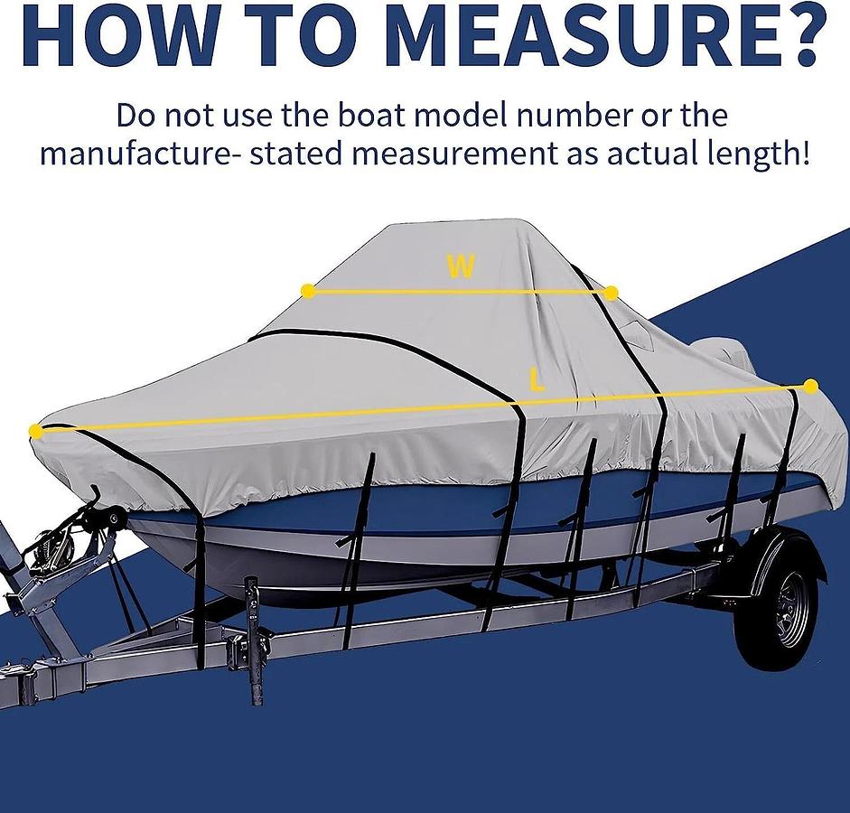 Tuszom Waterproof Center Console Boat Cover Heavy Duty 900D, 17'-18.5" x98" wide