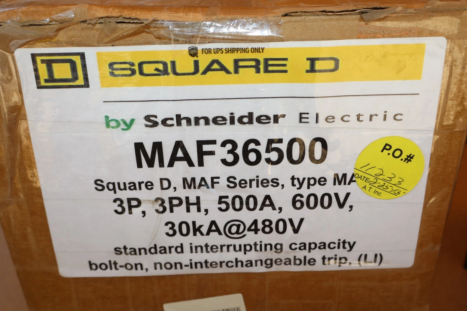 Square D Ciruit Breaker 400A MHL3640025DC1679 MHL360025DC1679 3p 3ph 600v REFURB