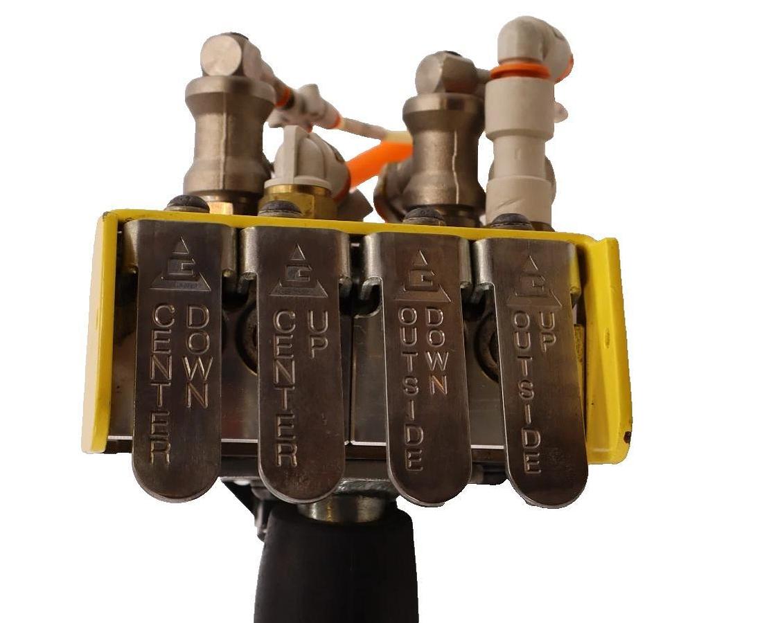 Used Gorbel 88810 4-Lever Soft Touch Air Pneumatic Control Handle Hoist Pendant