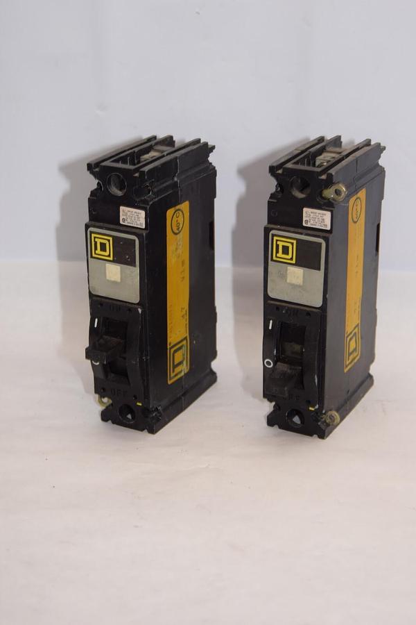 Used (Lot of 2) SQUARE D FAL12015 15A 15 Amp 120V Circuit Breaker