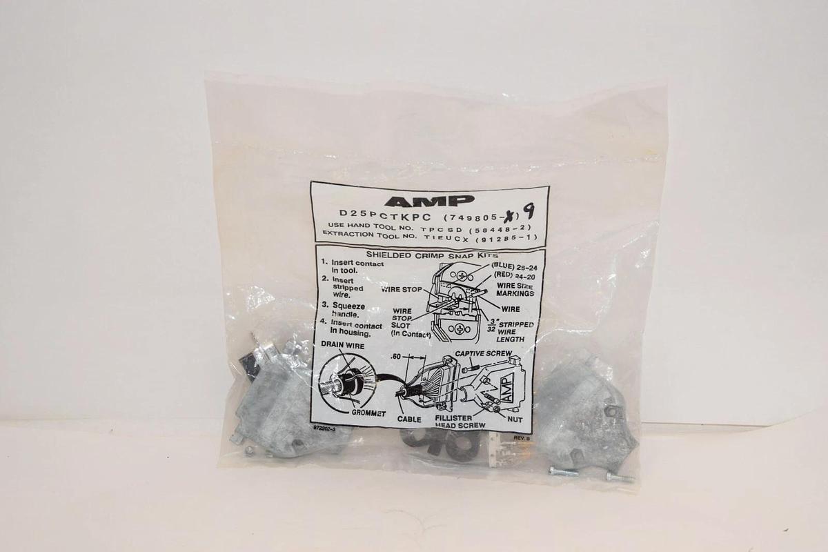 (NEW) AMP D25PCTKPC 749805-9 Connector Kit
