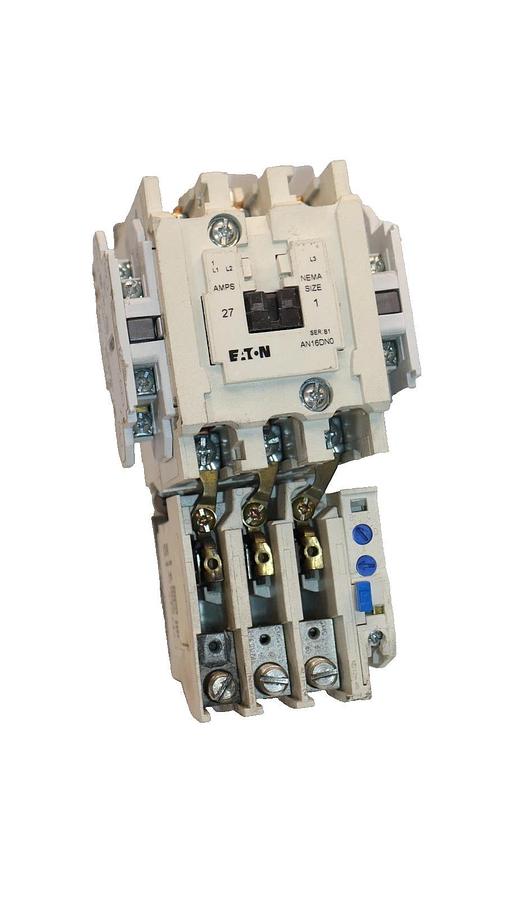 Used Eaton Starter AN16DN0 Size Sz 1 27A 27 Amp 575V Coil:120V