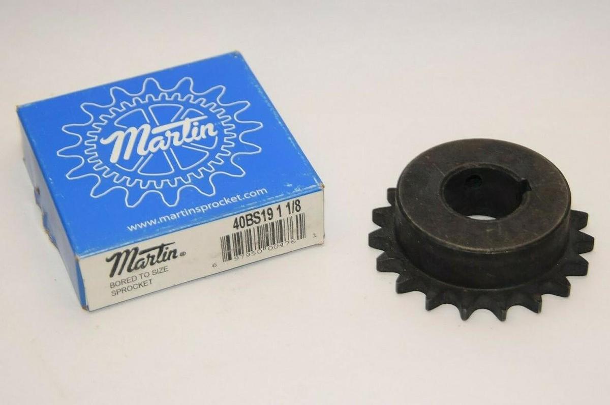 (NEW) MARTIN 40BS19 1-1/8 19 Teeth 1-1/8" Bore Sprocket