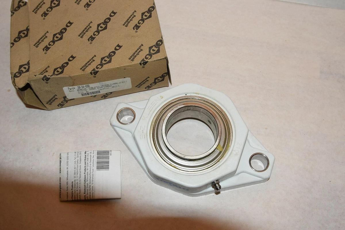 NEW DODGE F2B-GTEZ-10-PCR 20-34-698 2034698 210 1-15/16" 2 BOLT FLANGE BEARING
