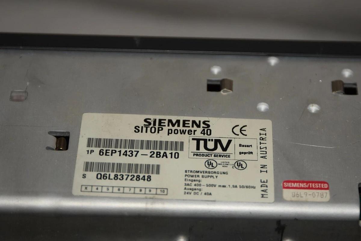 Used SIEMENS SITOP Power Supply 6EP1437-2BA10 400-500V 1.9A 6EP14372BA10  *READ*