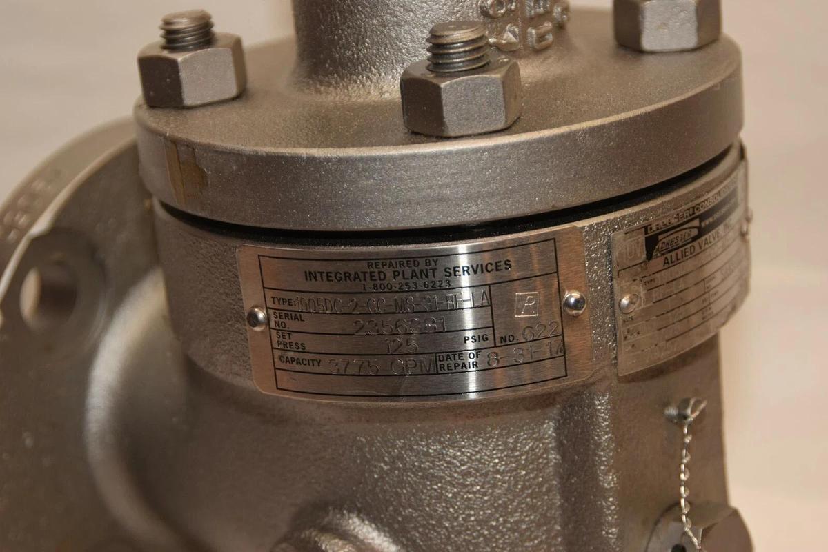 DRESSER 1905DC-2-CC-MS-31-RF-LA 1" 125psi 37.75 GPM Flanged Relief Valve