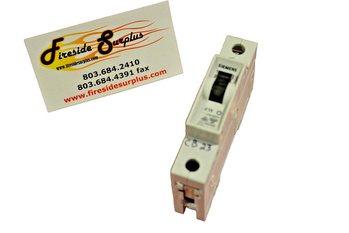 Used SIEMENS 1p CIRCUIT BREAKER 5 SX21 5SX21 C13 5SX21-C13 230/400V 1 pole