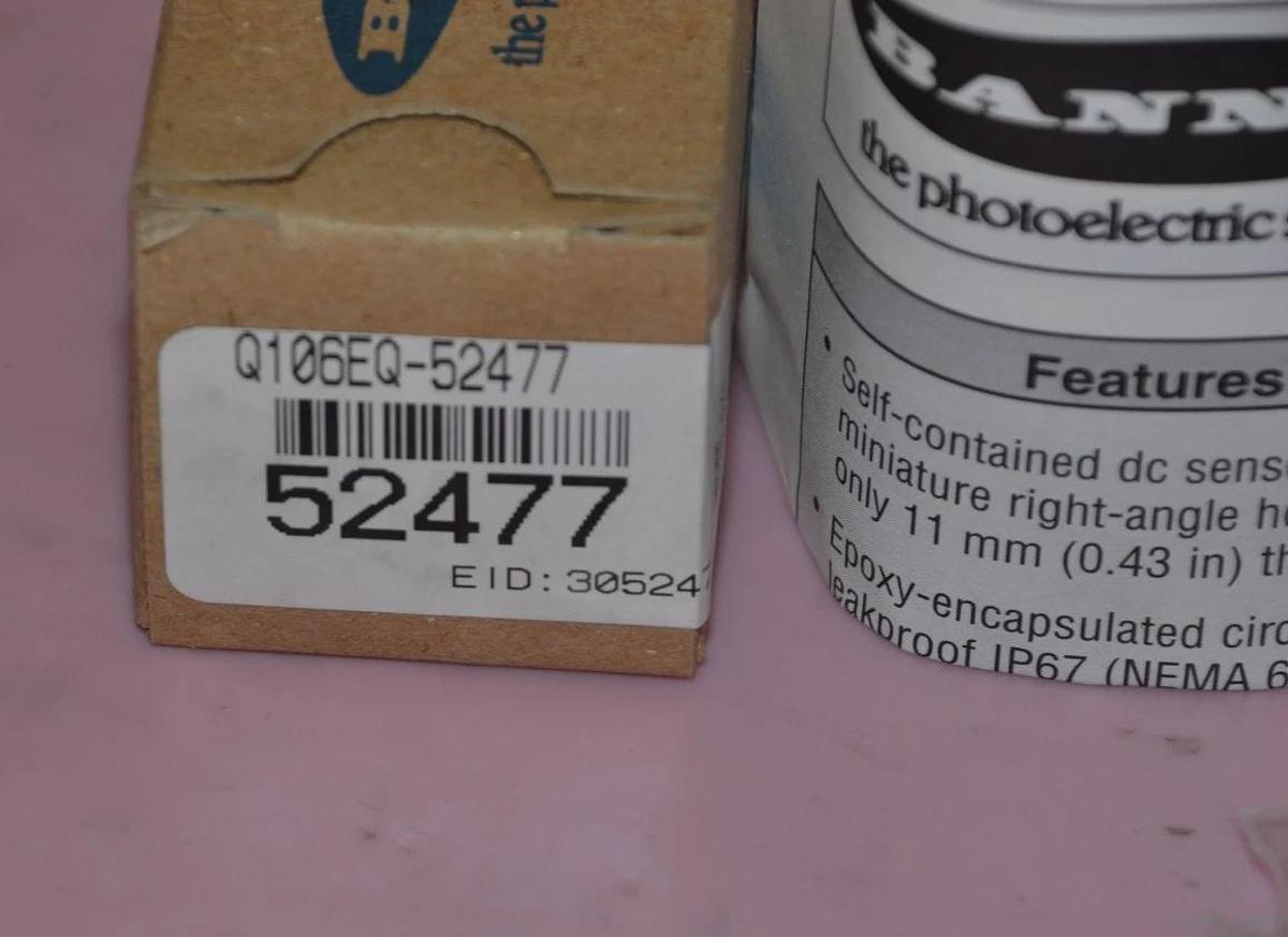 BANNER Q106EQ-52477 52477 Q10 Ser Miniature Self Contained DC Photo Sensor NEW