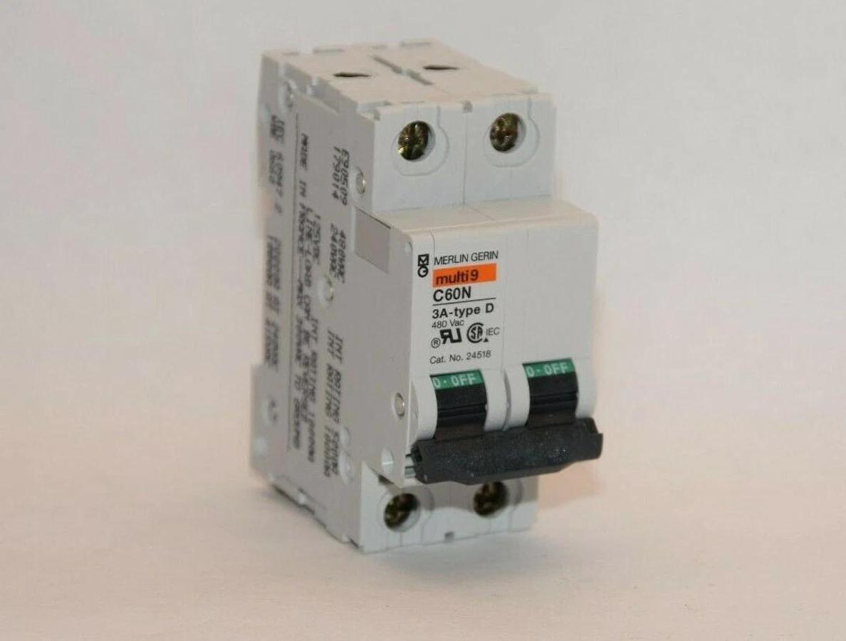 (NEW) MERLIN GERIN C60N 3A Type D 2 Pole Multi9 Circuit Breaker