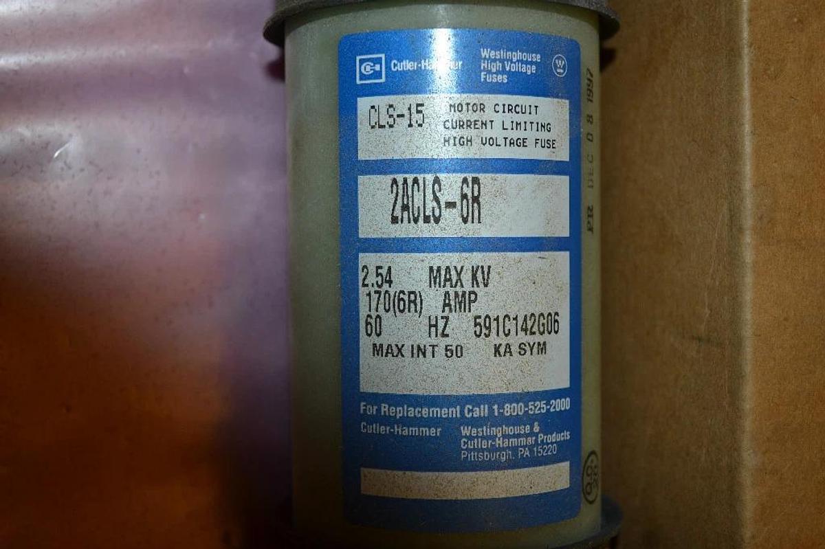 Cutler-Hammer Cutler Hammer High Voltage Fuse 2ACLS-6R 2ACLS 6R NEW