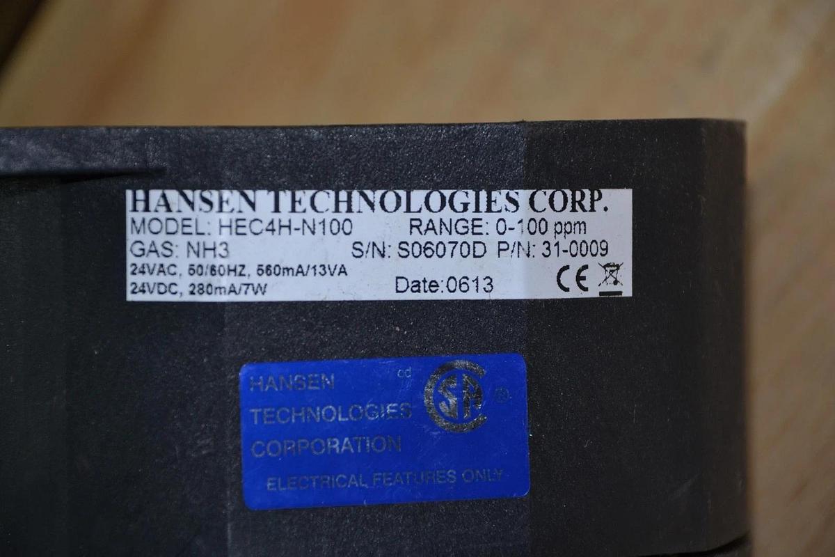 Used HANSEN HSC4H-N100 0-100 ppm GAS SENSOR