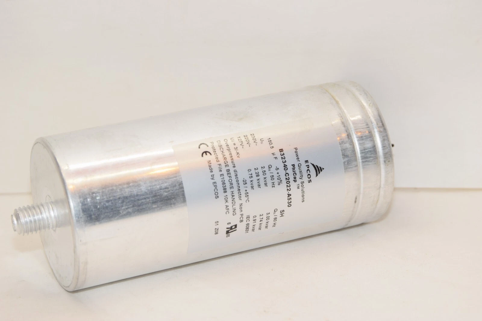 Used EPCOS PhiCap B32340-C2022-A530 150.5uF 230V -5 +10% Capacitor
