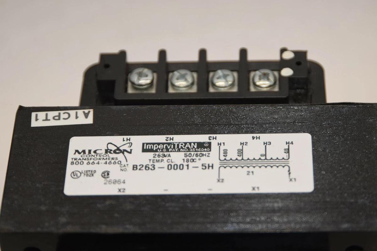 Used MICRON B263-0001-5H 263Va 50/60Hz ImperviTRAN Transformer