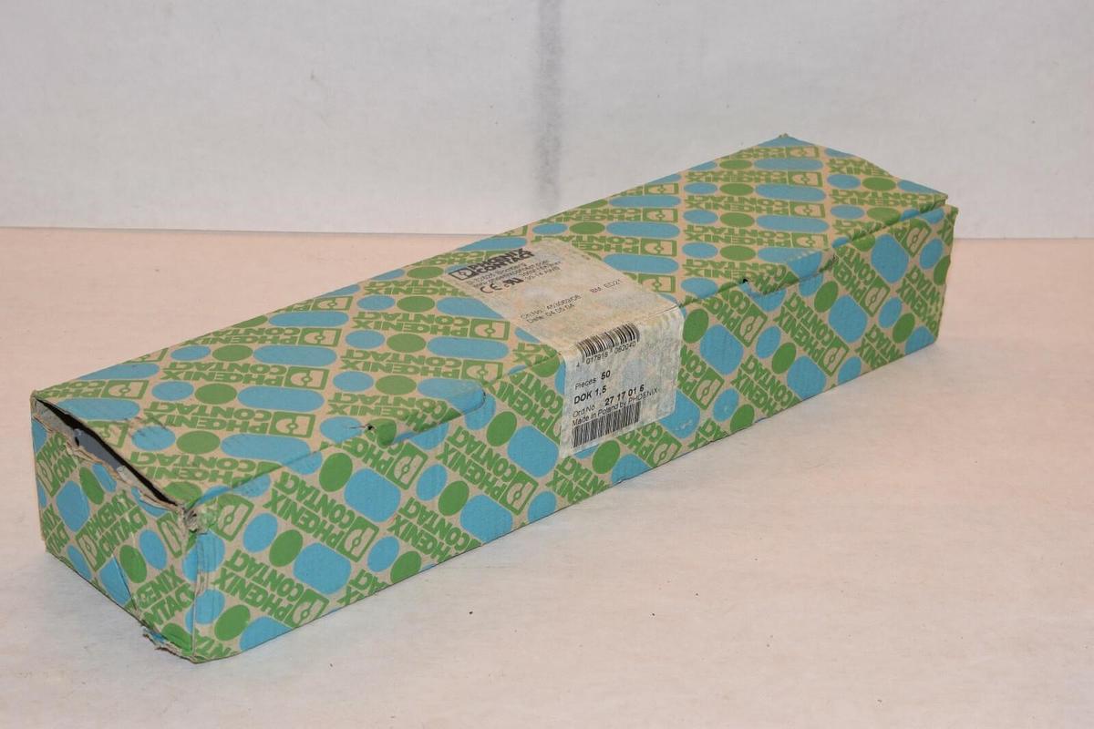 (BOX 50) PHOENIX CONTACT DOK 1.5 D0K 1.5 D-32825 DOK 1,5 Terminal Block NEW