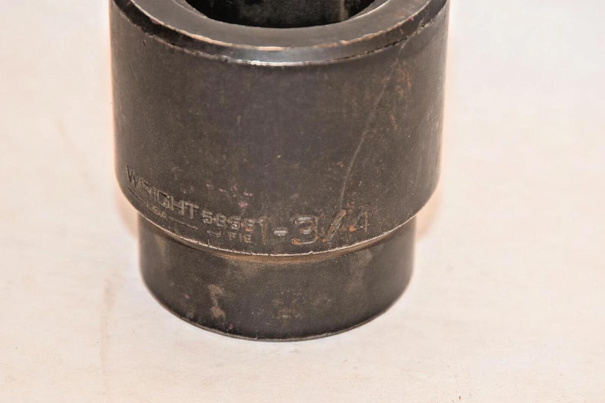 Used WRIGHT TOOL 6 Point Spline Drive Impact Socket 5856 1-3/4"