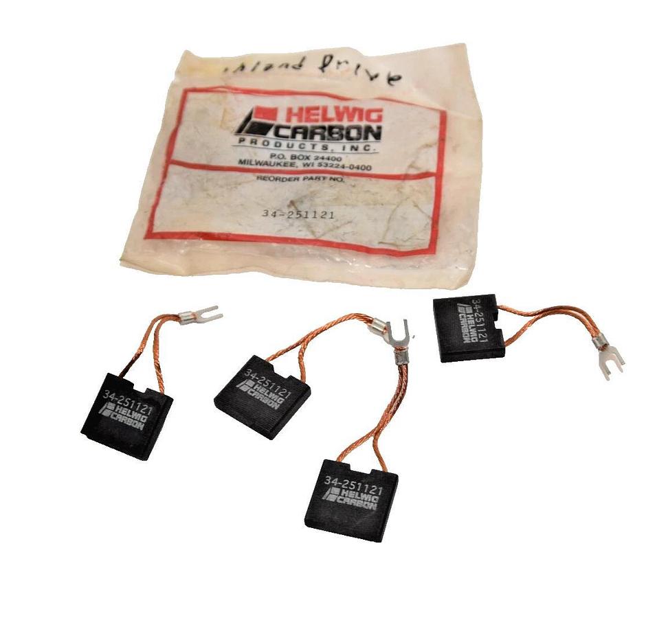 HELWIG Carbon Motor Brush Brushes 34-251121 34251121 1-1/8" x 1/4" (NEW - Pk 4)