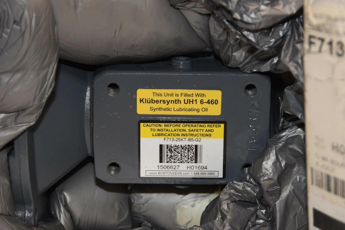 (NEW) BOSTON GEAR F71325KTB5G2 F713-25KT-B5-G2 25 Ratio .43Hp Gear Reducer