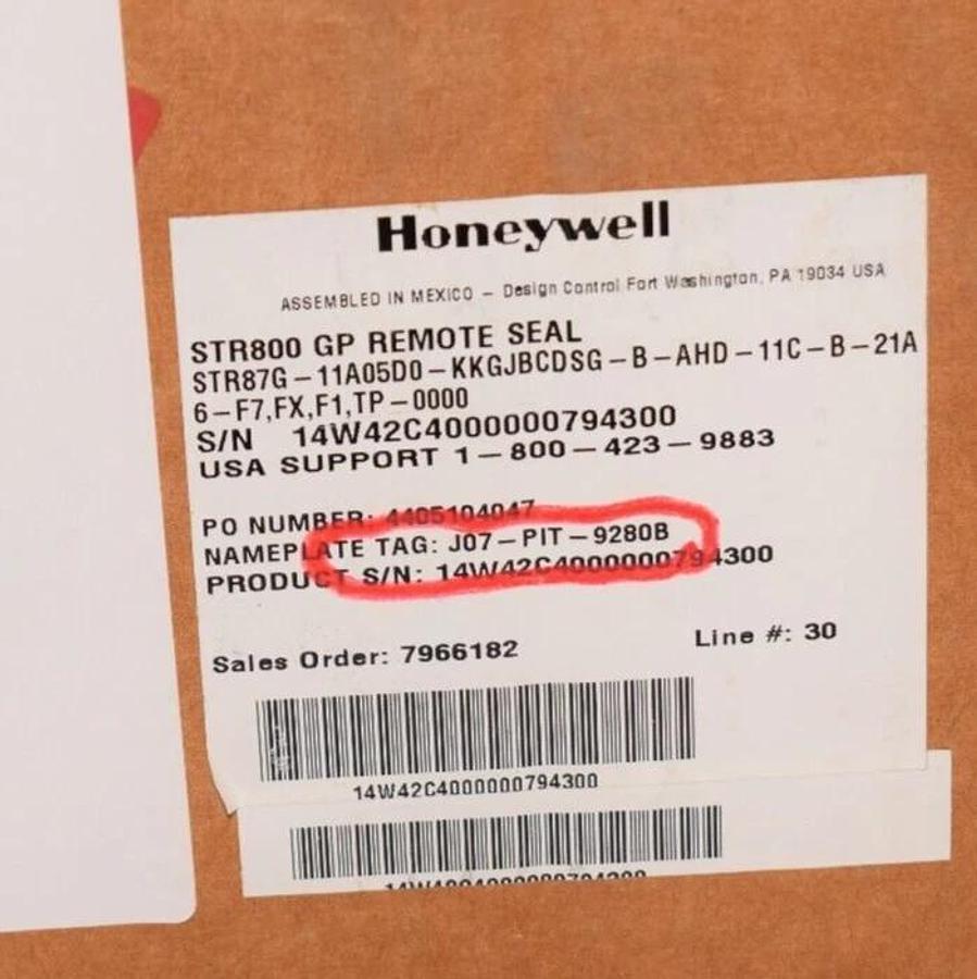 Honeywell STR800 GP Remote Seal ST800 STR87G-11A05D0-KKGJBCDSG-B-AHD-11C-B  NEW