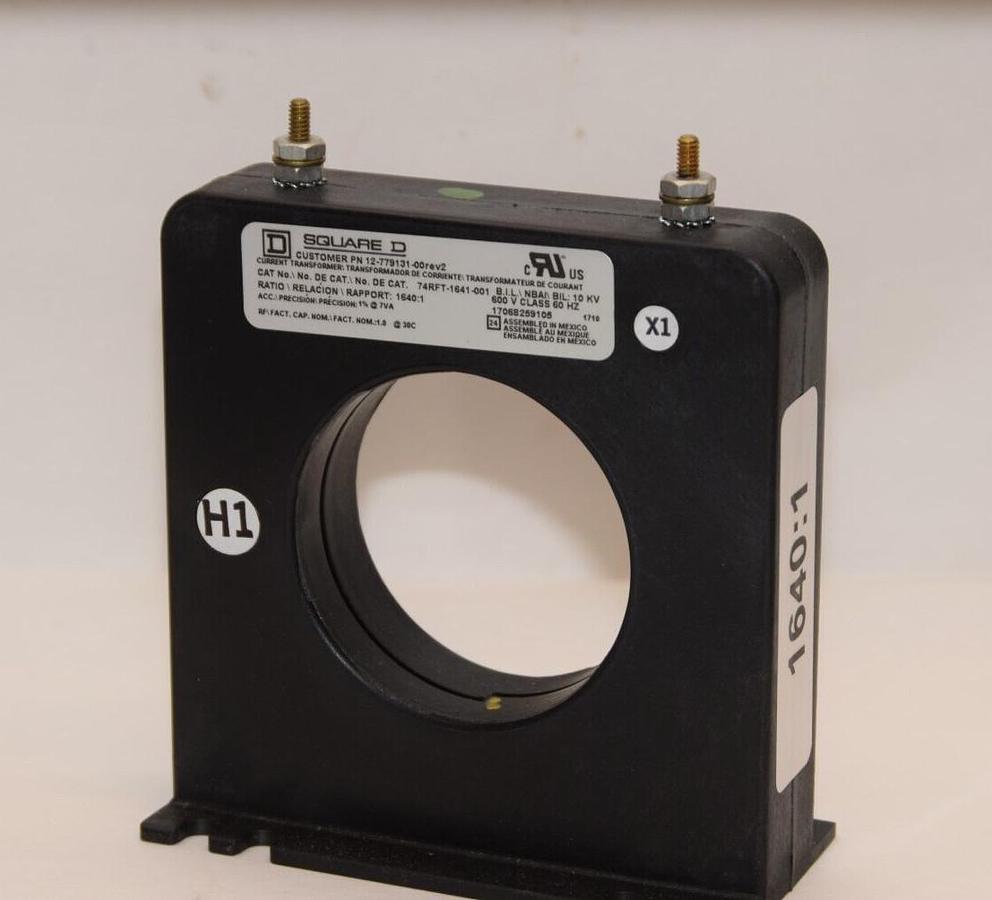 (NEW) SQUARE D 12-779131-00 Rev 2 74RFT-1641-001 1640:1 Current Transformer
