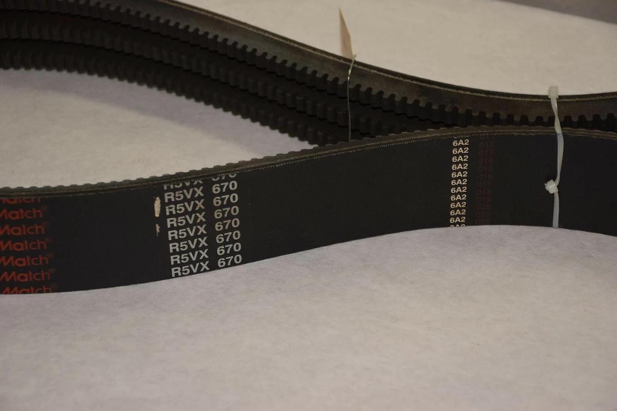 (NEW) JASON R5VX 670 6A2 R5VX6706A2 3/R5VX670 6A2  2" UNIMATCH COGGED V-BELT