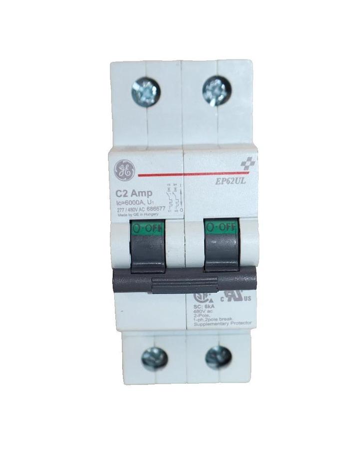 General Electric GE Circuit Breaker C2 Amp 2 Pole EP62UL EP62UL-NS (New)
