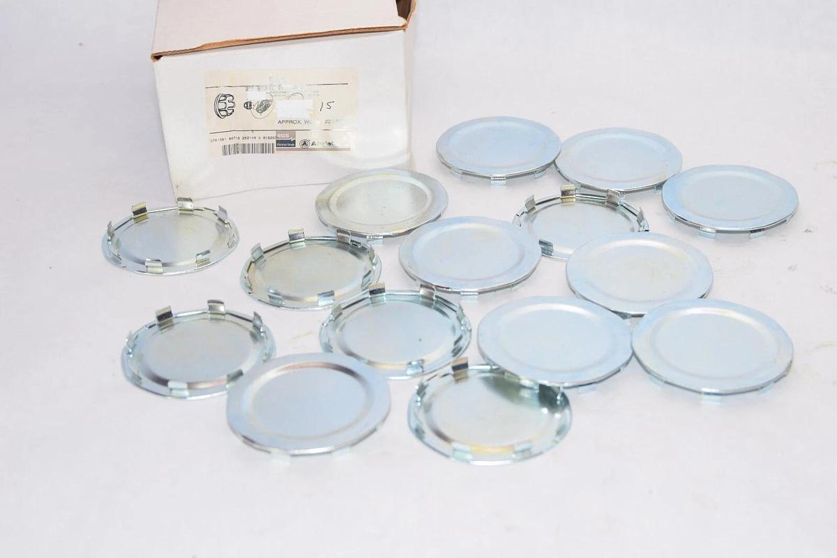 (NEW - Box of 15) APPLETON S-200 2" Steel Snap-In Blanks