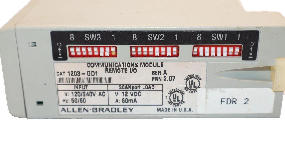 Used Allen Bradley 1203-GD1 Series A Communications Module Remote I/O