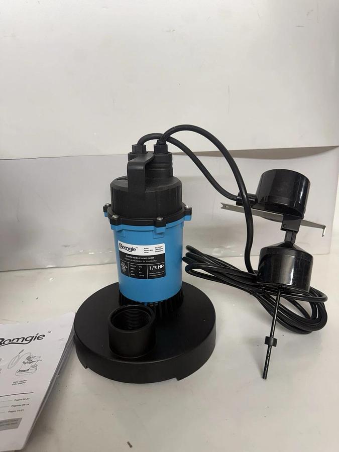 BOMGIE 1/3HP Sump Pump Submersible Vertical Float Switch SUL-332PV 115v 2510gph