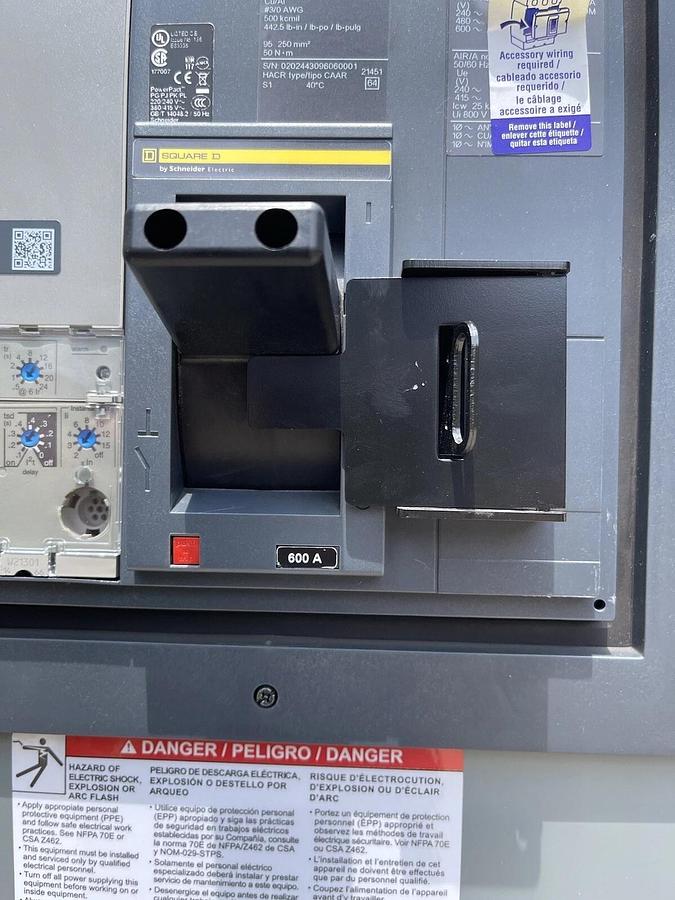 Used Square D 600 Amp QED 2 Switch Gear L88792208 PowerPact PGF36060CU33AAAYP 600A