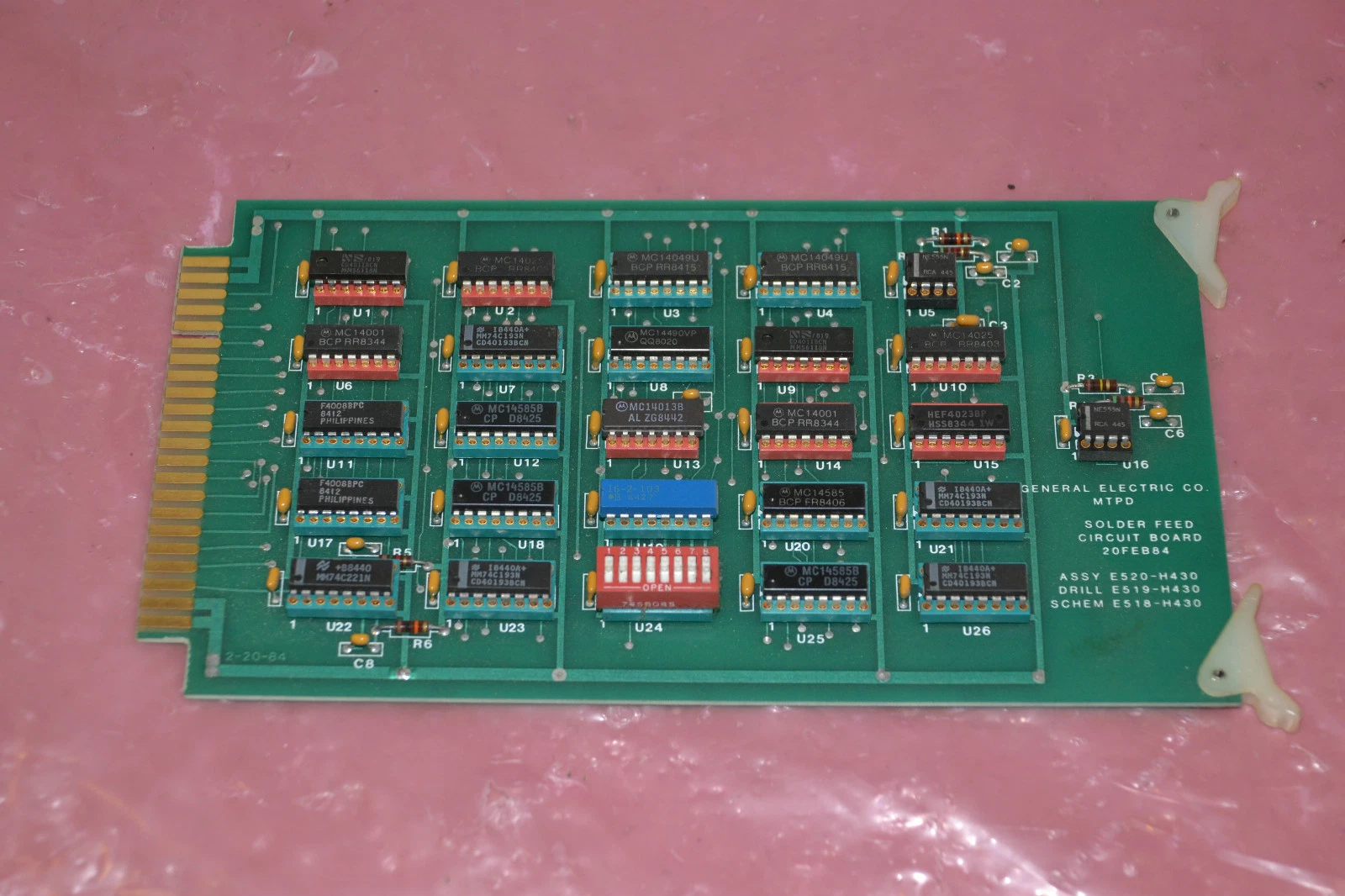 GENERAL ELECTRIC CIRCUIT BOARD MTPD 20FEB84 E520-H430 E519-H430 E518-H430 NEW