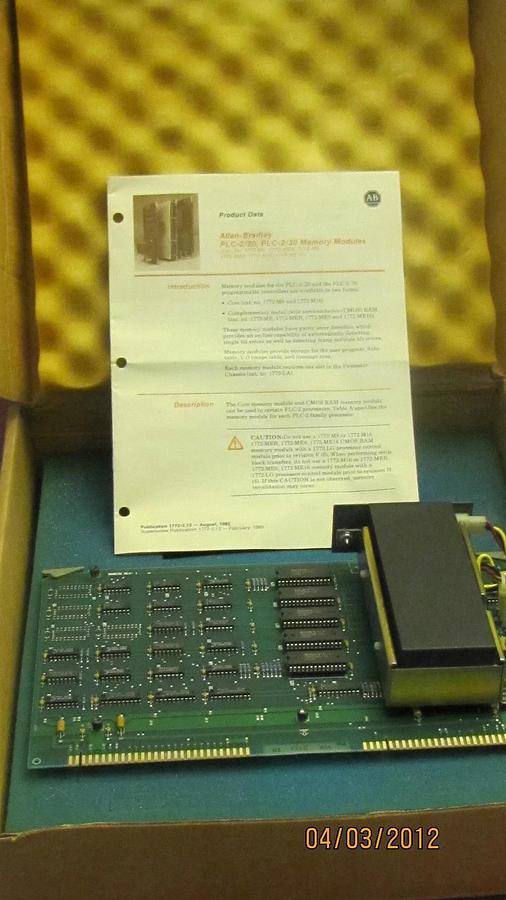 Used ALLEN BRADLEY RAM MEMORY MODULE 1772-ME16 1772 ME16 960232 REV-1 1