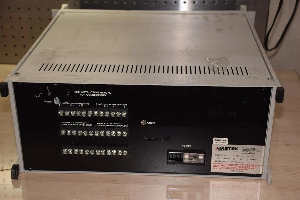 Used Ametek FCA/Micro - Control Thermox Flue Gas Monitor, FCA Micro