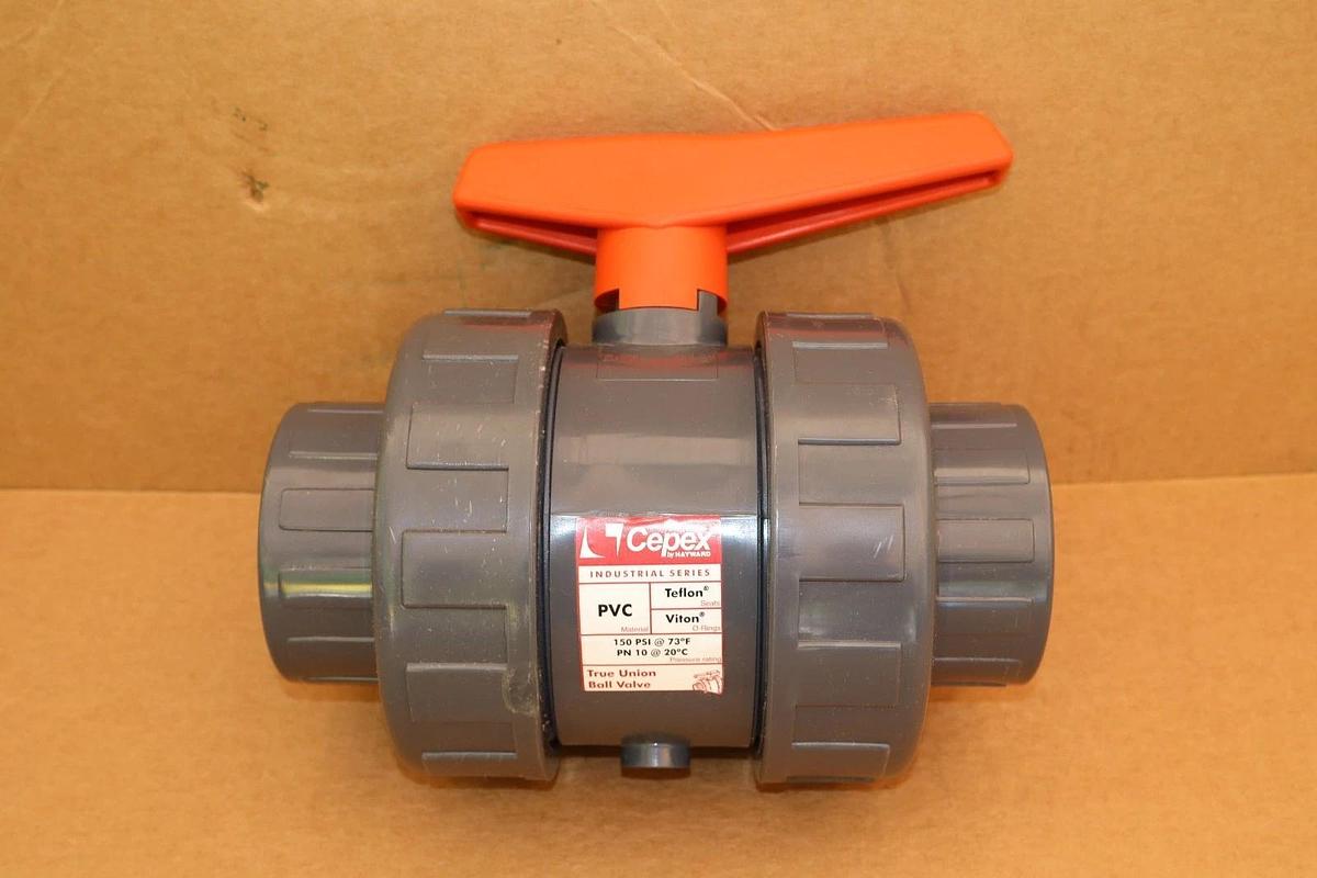 CEPEX Hayward 2-1/2" Ball Valve T/U Thread 2-1/2" Viton PVC 2.5" CPX21161 (NEW)